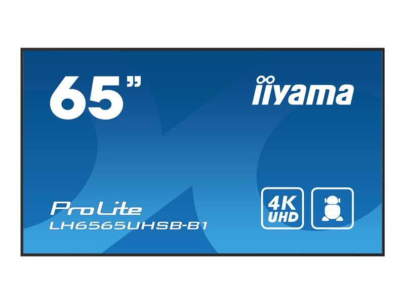 iiyama ProLite LH6565UHSB B1 Classe de diagonale 65 64.5 visualisable écran LCD rétro éclairé par LED signalisation numérique Android 4K UHD 3840 x 2160