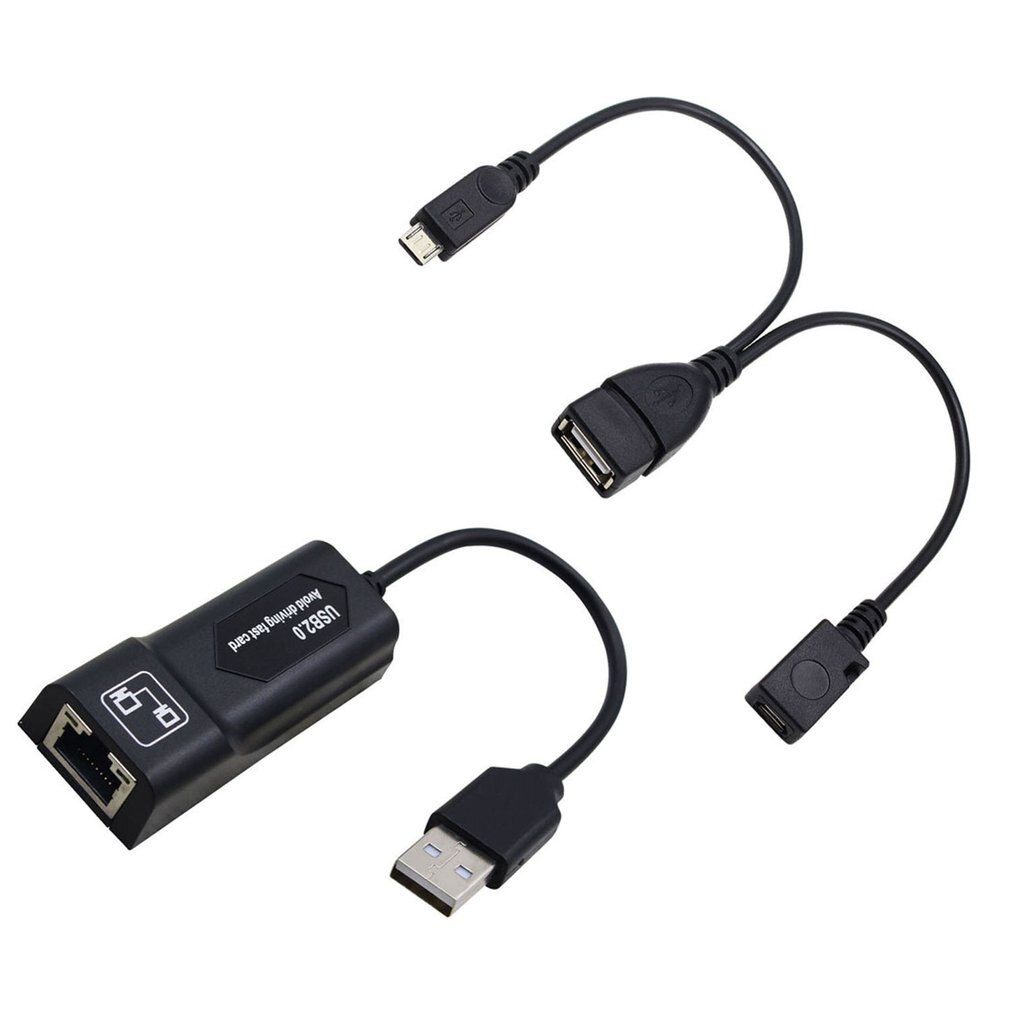 Adaptateur USB 2.0 à RJ45/2X câble Mirco USB adaptateur LAN Ethernet pour Amazon Fire TV 3 ou bâton GEN 2