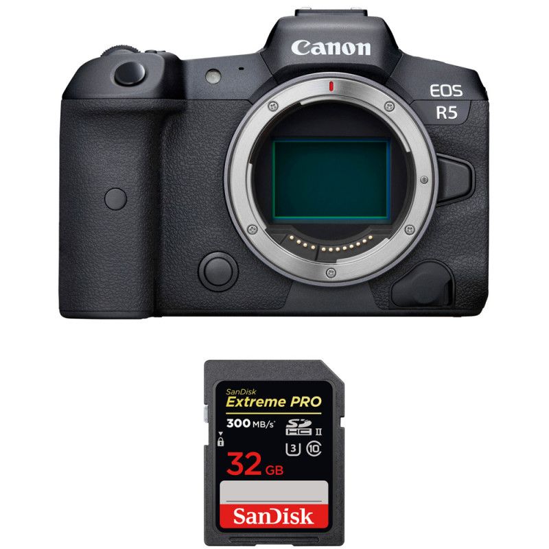 Canon EOS R5 Nu + SanDisk Extreme PRO UHS II SDXC 300 MB/