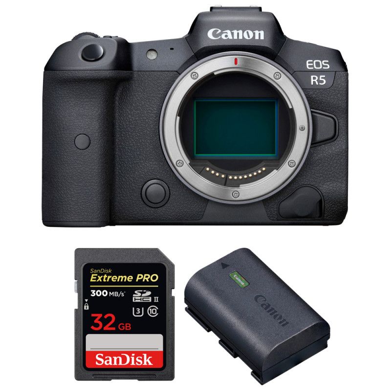 Canon EOS R5 Nu + SanDisk Extreme PRO UHS II SDXC 300 MB/ + Canon LP E6NH