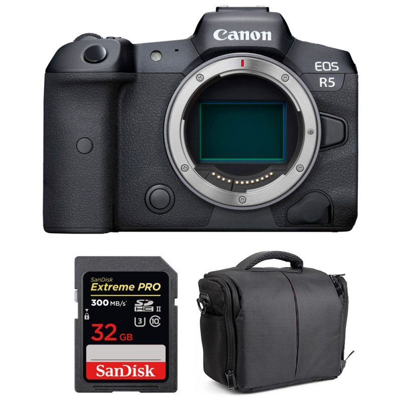 Canon EOS R5 Nu + SanDisk Extreme PRO UHS II SDXC 300 MB/ + Sac - vue 2