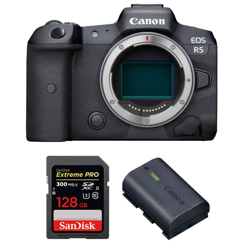 Canon EOS R5 Nu + SanDisk Extreme PRO UHS II SDXC 300 MB/ + Canon LP E6NH - vue 3