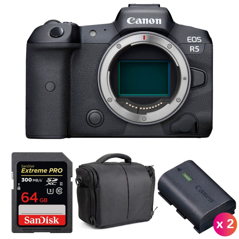 Canon EOS R5 Nu + SanDisk Extreme PRO UHS II SDXC 300 MB/ + 2 Canon LP E6NH + Sac