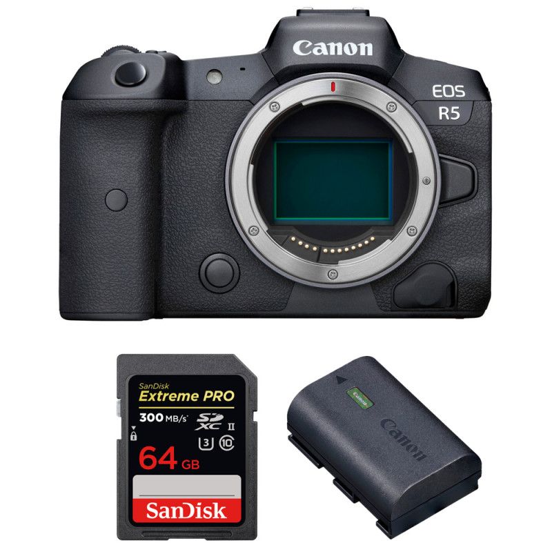 Canon EOS R5 Nu + SanDisk Extreme PRO UHS II SDXC 300 MB/ + Canon LP E6NH - vue 2