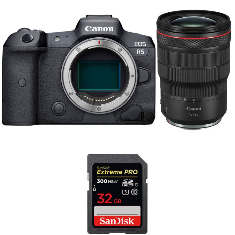 Canon EOS R5 + RF 15 35mm f/ IS USM + SanDisk Extreme PRO UHS II SDXC 300 MB/ - vue 2