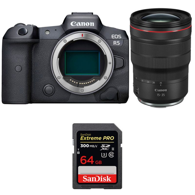 Canon EOS R5 + RF 15 35mm f/ IS USM + SanDisk Extreme PRO UHS II SDXC 300 MB/