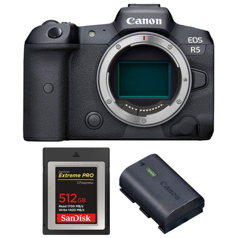 Canon EOS R5 Nu + SanDisk Extreme PRO CFexpress Type B + Canon LP E6NH - vue 2
