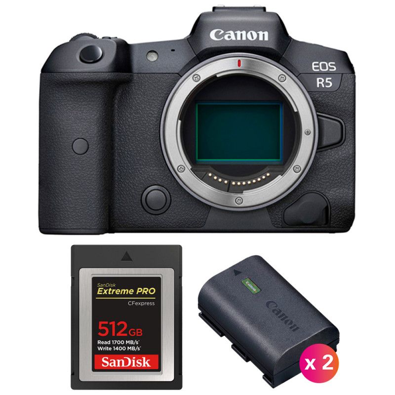 Canon EOS R5 Nu + SanDisk Extreme PRO CFexpress Type B + 2 Canon LP E6NH