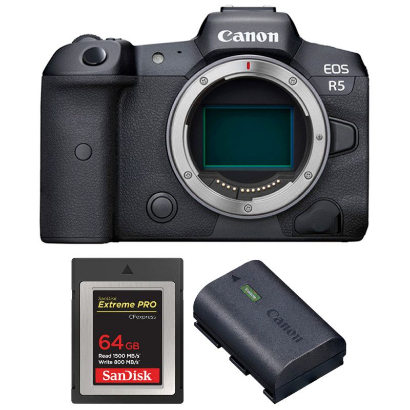 Canon EOS R5 Nu + SanDisk Extreme PRO CFexpress Type B + Canon LP E6NH - vue 4