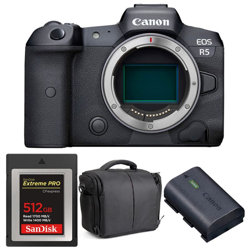 Canon EOS R5 Nu + SanDisk Extreme PRO CFexpress Type B + Canon LP E6NH + Sac