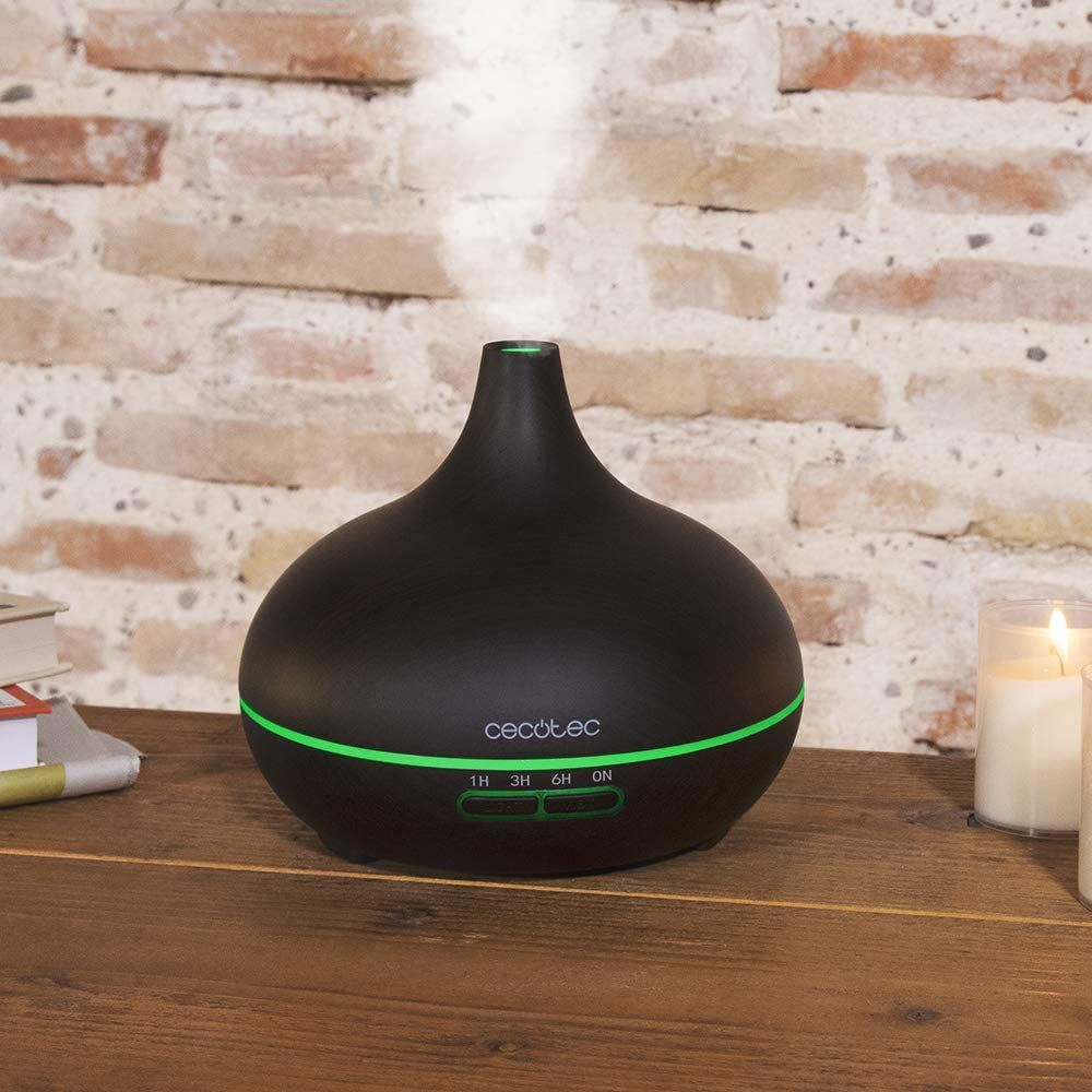 Humidificateur Ultrasonique Pure Aroma De Avec Minuterie Et 7 Couleurs Led Bois - vue 2