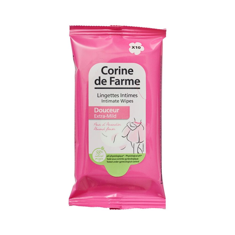 Corine De Farme Lingettes Intime Douceur X10
