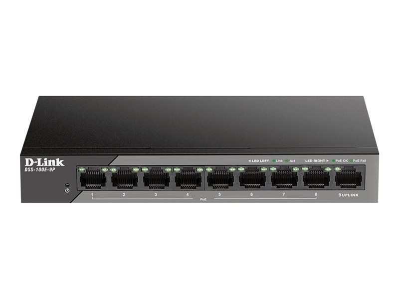 D Link DSS 9P commutateur réseau Non géré Fast Ethernet 10100 Connexion Ethernet supportant 'alimentation via ce port PoE Neuf - vue 3