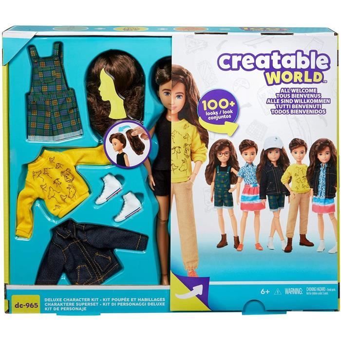 Creatable World Kit cheveux bruns