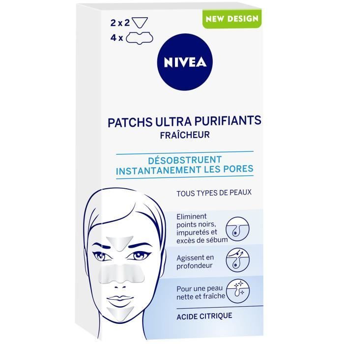 Patchs Visage Purifiants Fraîcheur Acide Citrique Nivea La Boîte De 6