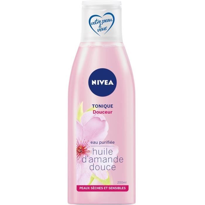 Lotion Tonique Visage Peaux Sèches & Sensibles Amande Nivea Le Flacon De 200ml - vue 2