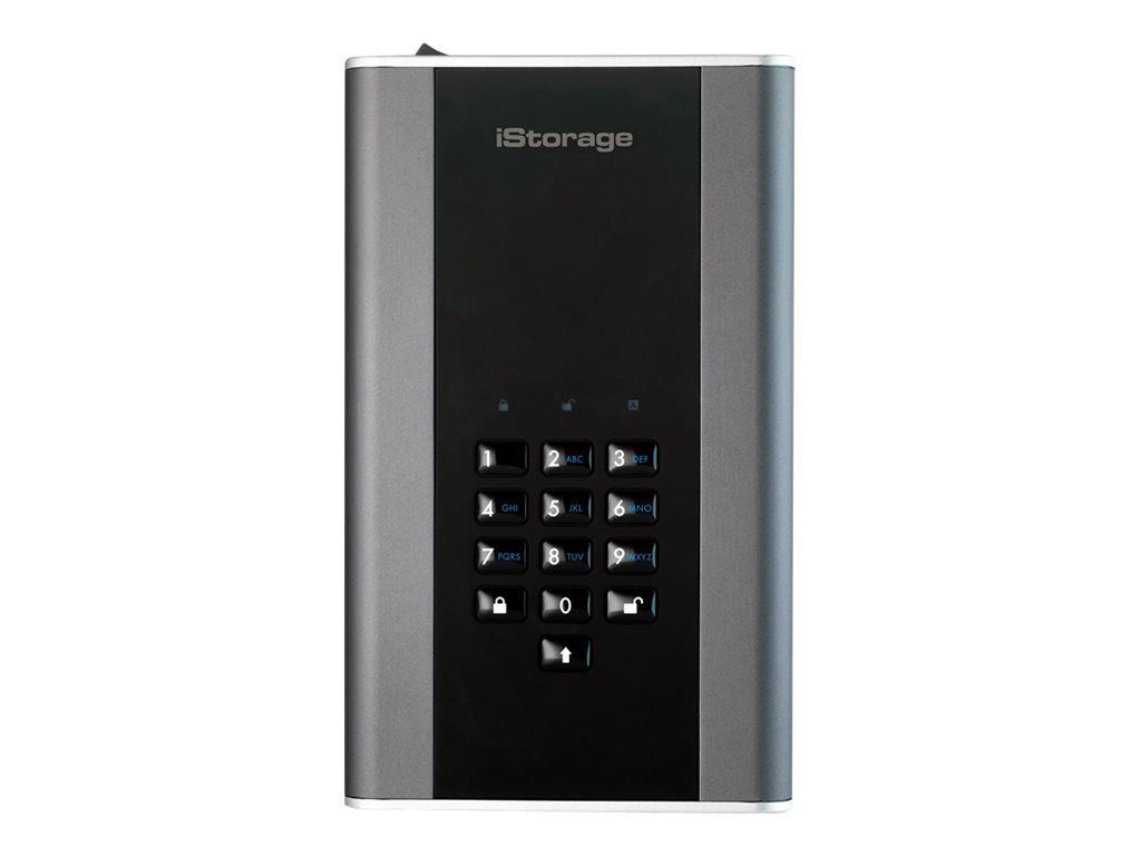 iStorage diskAshur DT² Disque dur chiffré 3 To externe portable USB 3.1 FIPS 197 SHA 256 bits 256 bit AES XTS Conformité TAA