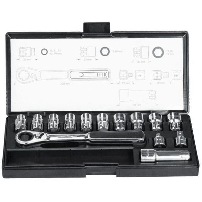 Coffret de douilles et cliquet réversible MAKITA B 65595 39 pièces - vue 2