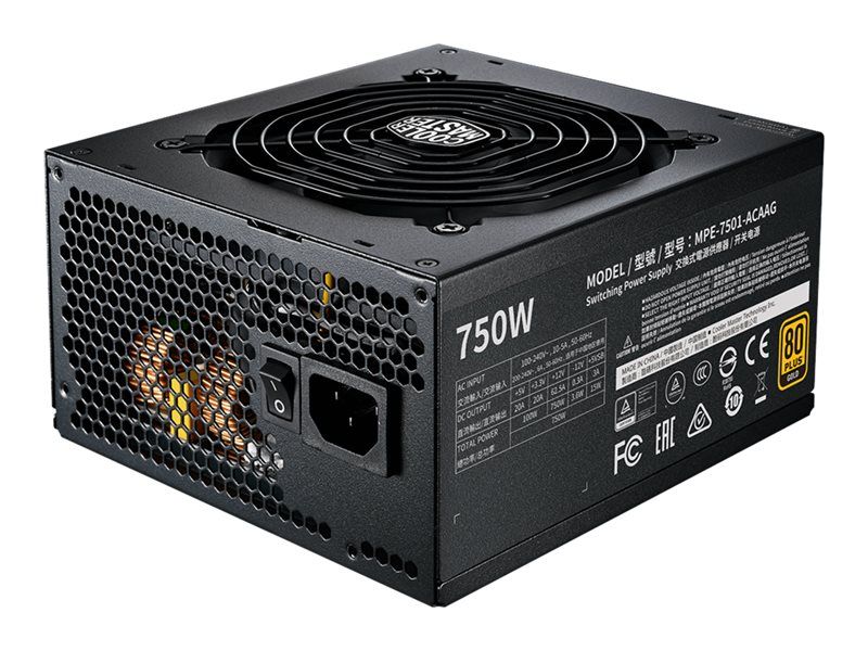 Cooler Master MWE Gold V2 750 Alimentation électrique interne ATX12V / EPS12V 80 PLUS Gold CA 100 240 V 750 Watt PFC active Europe
