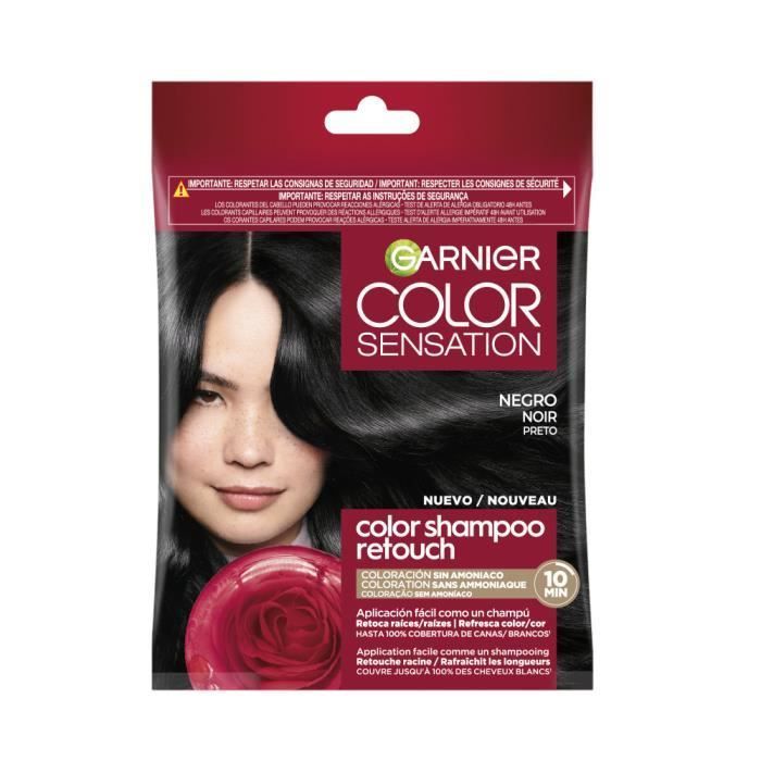 Coloration Permanente 1.0 Shampooing Retouche Color Sensation Garnier La Boite