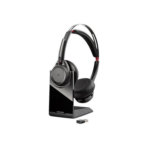 Poly Voyager Focus Uc B825 - Micro-Casque - Sur-Oreille - Bluetooth - Sans Fil - Suppresseur De Bruit Actif - Usb-A Via Adaptateur Bluetooth - Version Standard Uc
