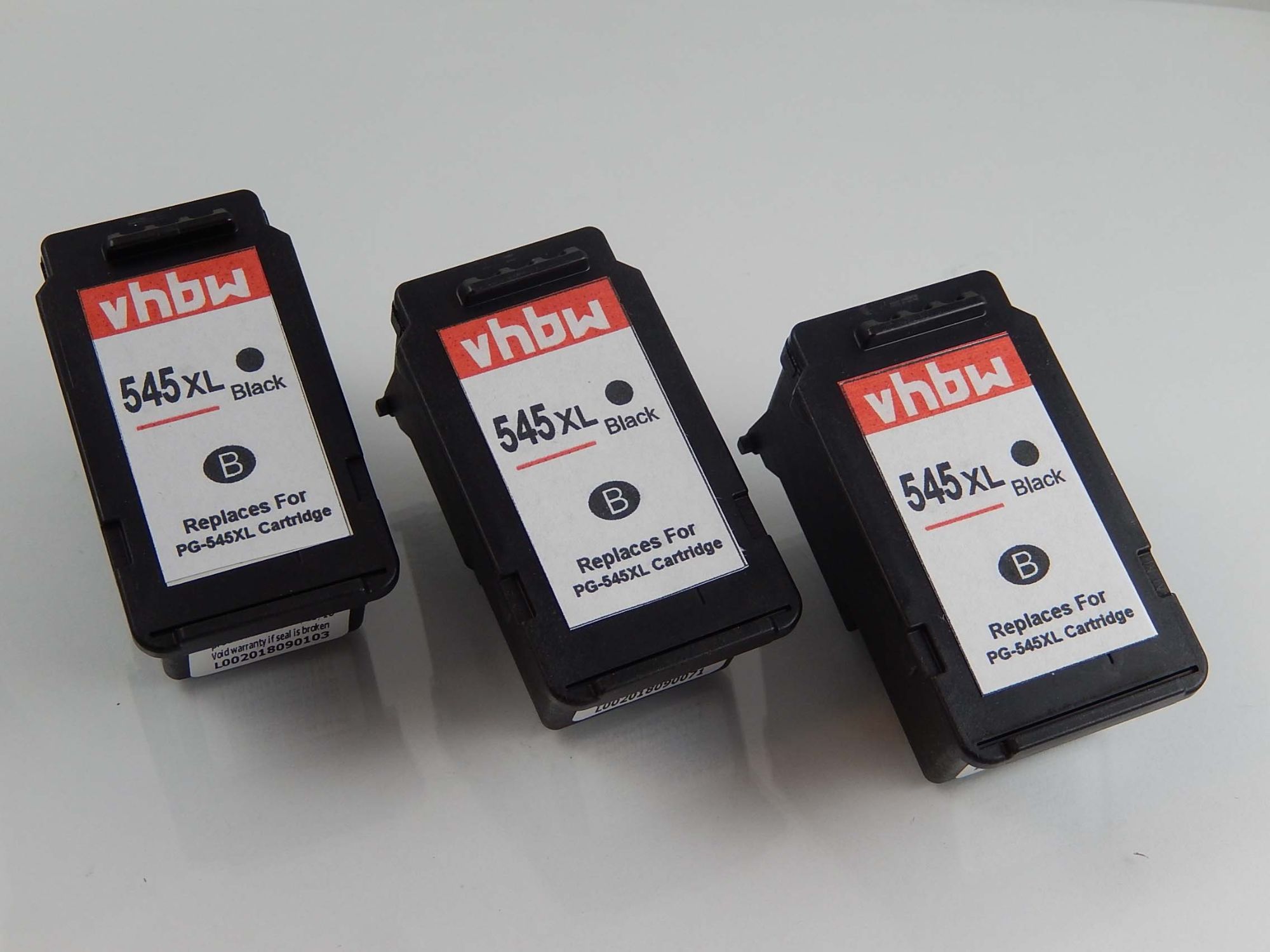 vhbw 3x cartouches rechargée pour Canon Pixma TS3151, TS3152, TS3350, TS3351, TS3352, TS3355, TS3450 imprimante - Set noir