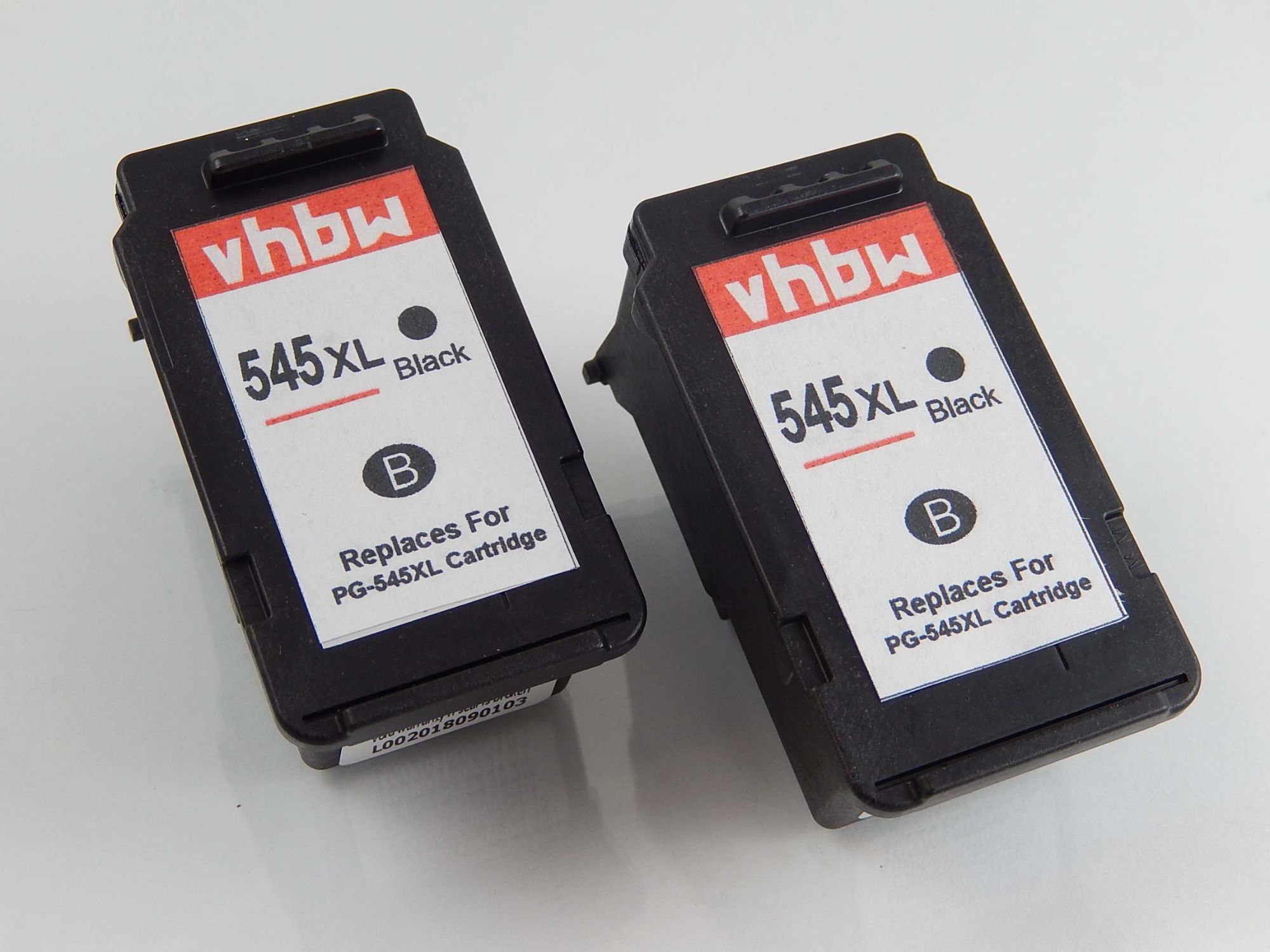 vhbw 2x cartouches d'imprimante compatible avec Canon Pixma MX494, TR4550, TR4551, TS205, TS302, TS304, TS305, TS3150, TS3151 - kit 2x noir
