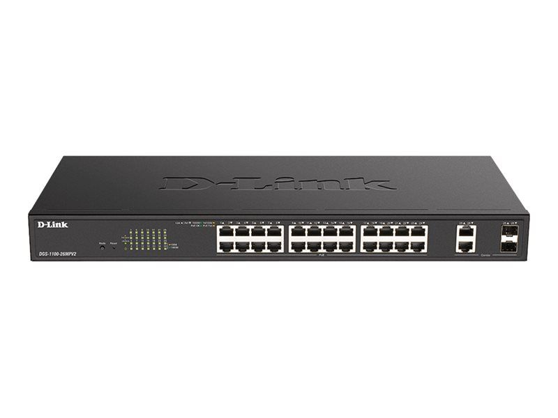 D Link EasySmart 24 ports PoEPoE+Gigabit&2port - vue 4
