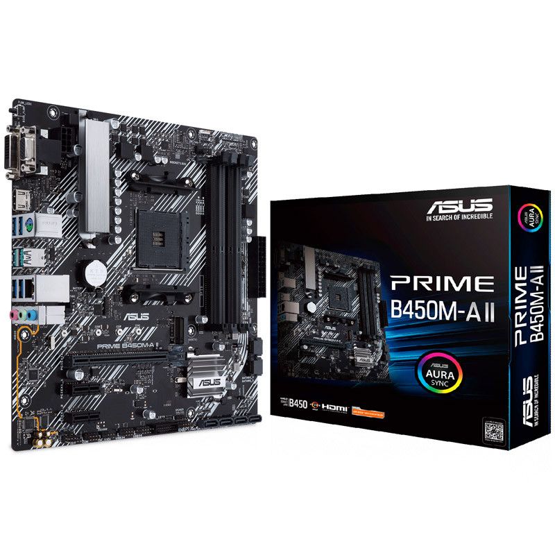 ASUS PRIME B450M-A II - Carte mère micro ATX AM4 AMD B450