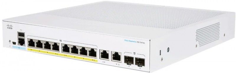 Cisco Business 250 Series CBS250 8PP E 2G Commutateur C3 intelligent 8 x 101001000 PoE+ + 2 x SFP Gigabit combiné Montable sur rack PoE+