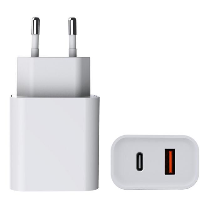 Adaptateur De Chargeur Rapide 18W pour iPhone 12 / 12 MINI / 12 PRO / 12 PRO MAX Chargeur Rapide 18w + Cable Usb-C Lightning Pour Adaptateur De Chargeur Iphone 12 Eu Plug