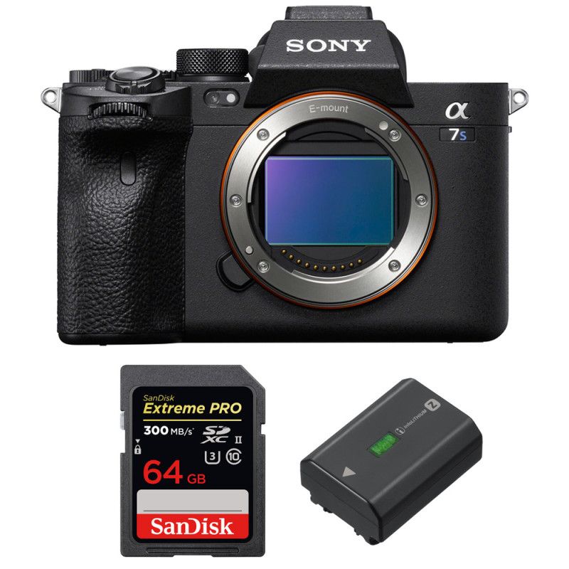 Sony Alpha a7S III Nu + SanDisk Extreme PRO UHS II SDXC 300 MB/ + Sony NP FZ100 Garantie - vue 3