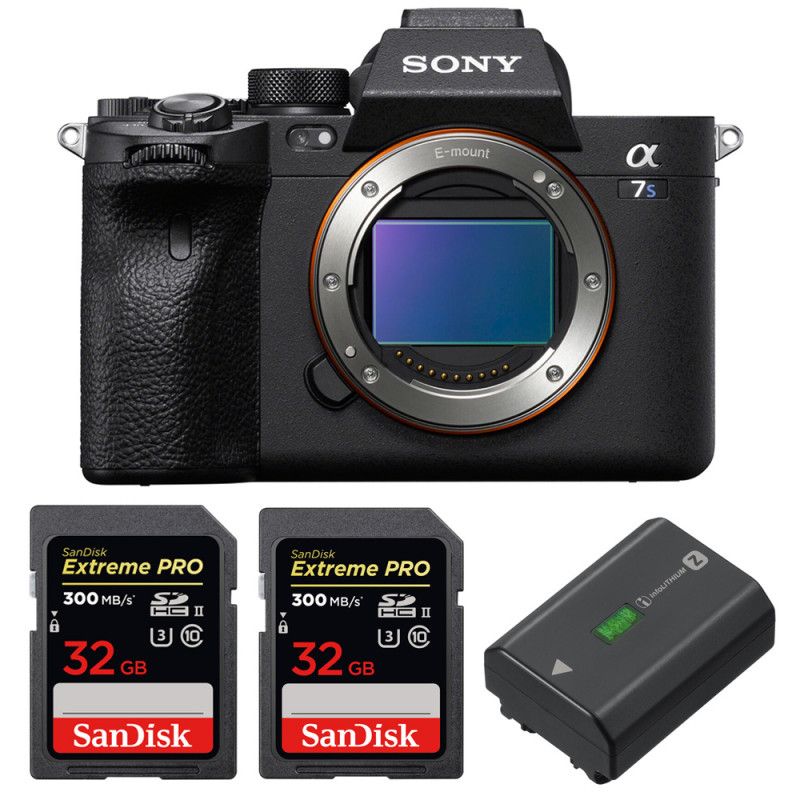 Sony Alpha a7S III Nu + 2 SanDisk Extreme PRO UHS II SDXC 300 MB/ + 1 Sony NP FZ100 Garantie