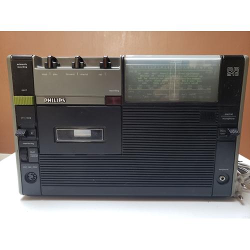 Radio Transistor Philips Rr213 Retro Vintage Lecteur K7 Cassette Enregistreur