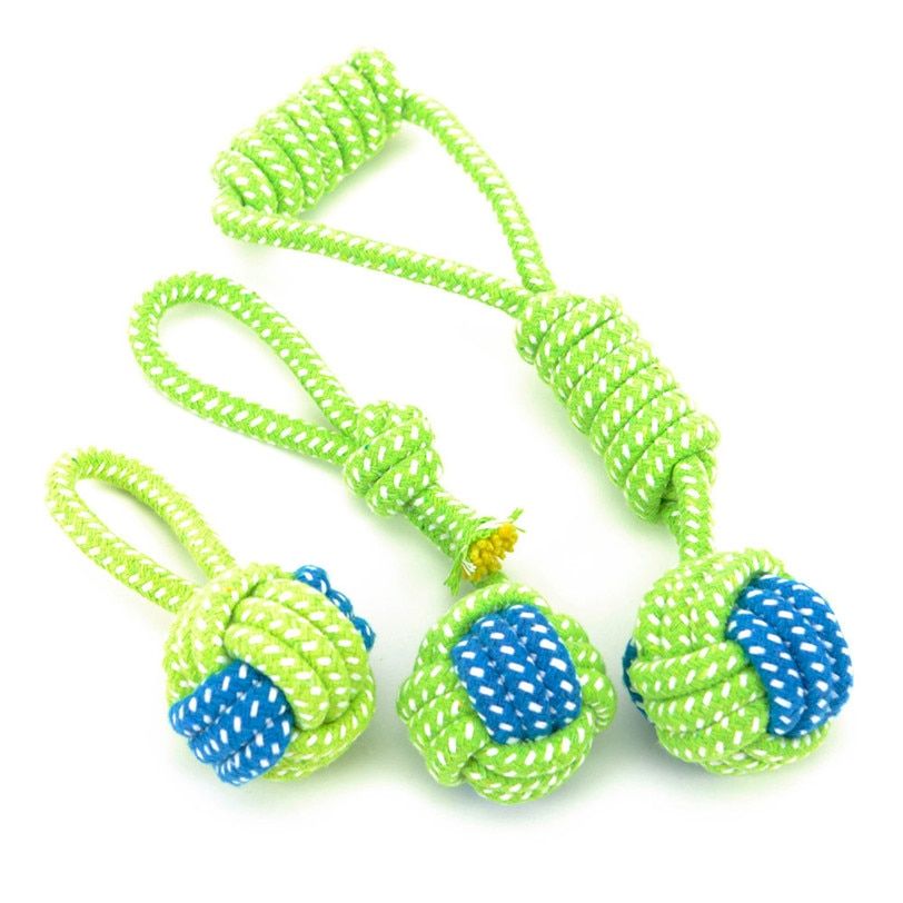 Nouveau Chien Jouet Chiot Coton Mâche Corde Noeud Balle Meulage Dents Nettoyage Dent Jouets Pour Animaux De Compagnie Pour Petits Moyens Grands Chiens Produit Pour Animaux De Compagnie
