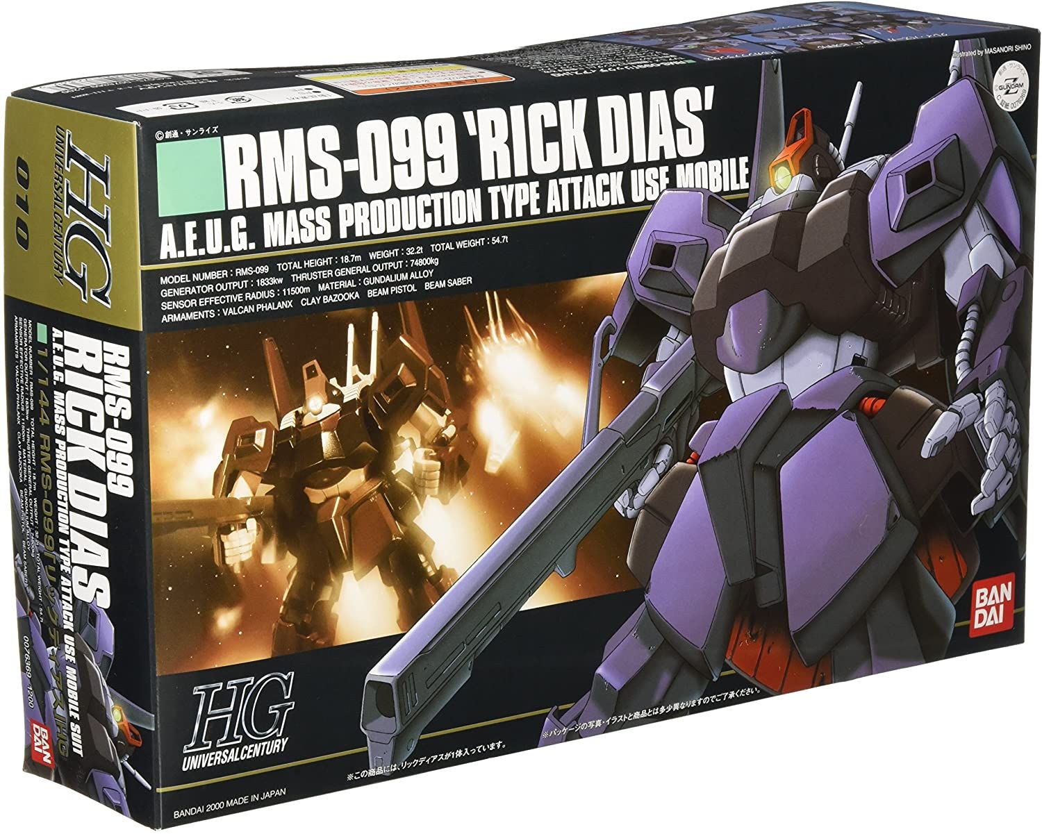 Hguc 1144 Rms 099 Rick Dias Mobile Suit Zeta Gundam [Import Japonais]
