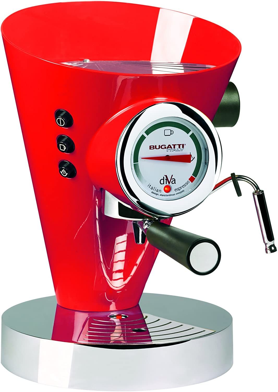 Bugatti Diva Machine À Café Expresso Et Cappuccino Pour Café Moulu Et Dosettes 15 Bar Capacité 0 8 Litre Design Élégant Couleur - vue 2