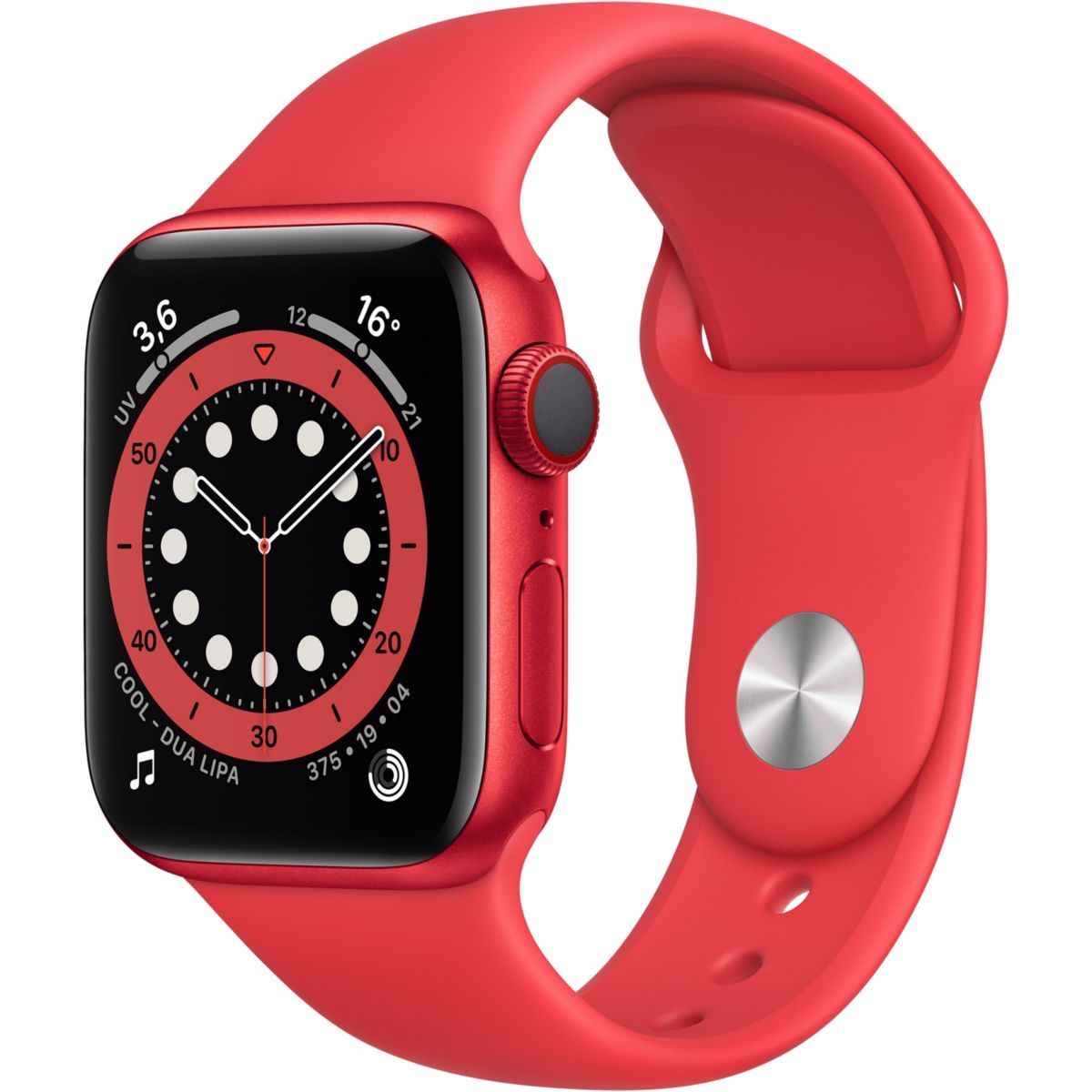 Apple Watch Series 6 (GPS + Cellular) - Boitier 40 mm aluminium PRODUCT(RED) rouge avec bracelet sport rouge