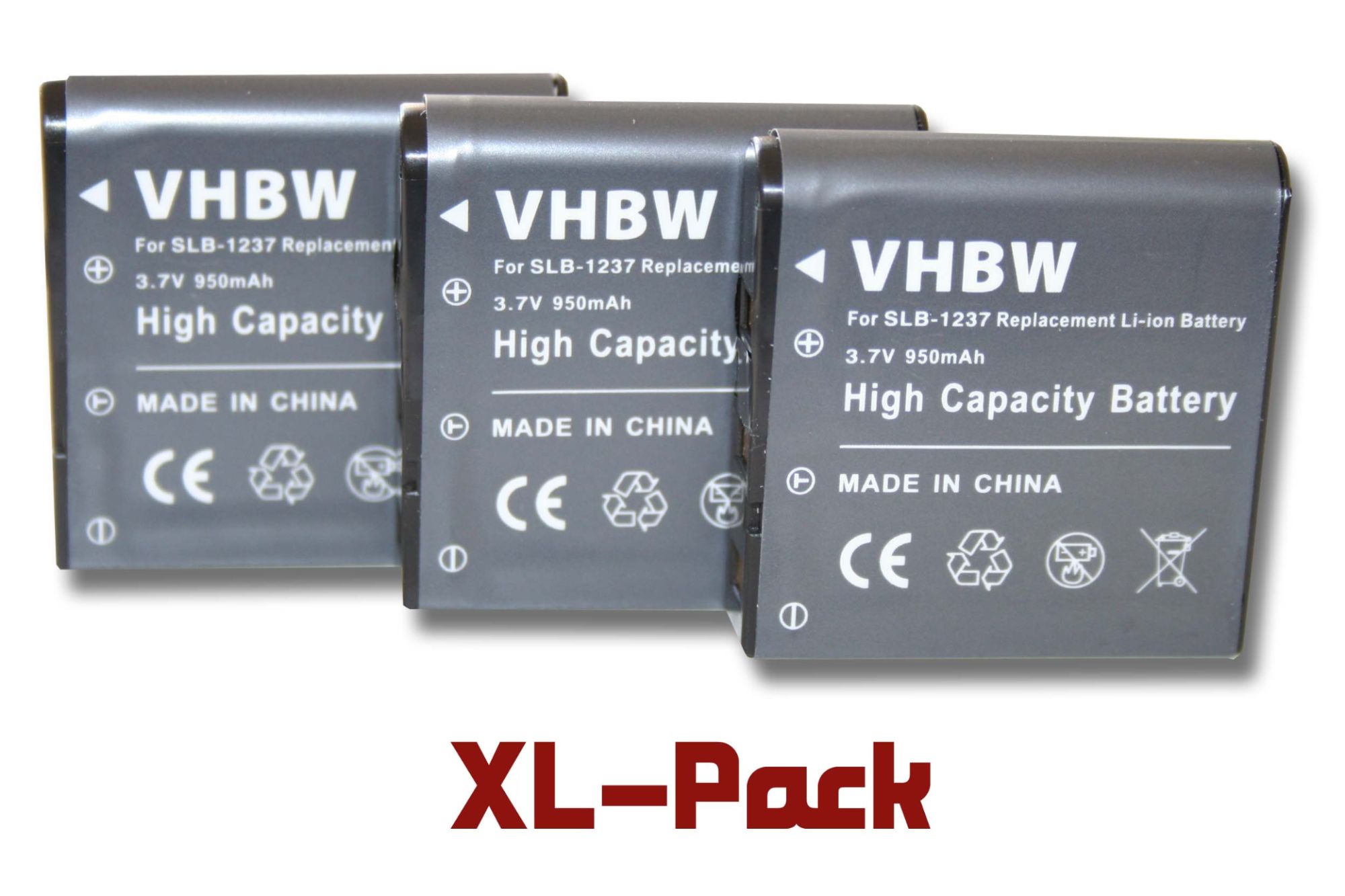 3 batteries de rechange 950mAh pour appareil photo Digimax L55W, L85, Epson PC L-500V, Sigma DP1, DP1s, DP1x, DP2, DP2s, DP2x
