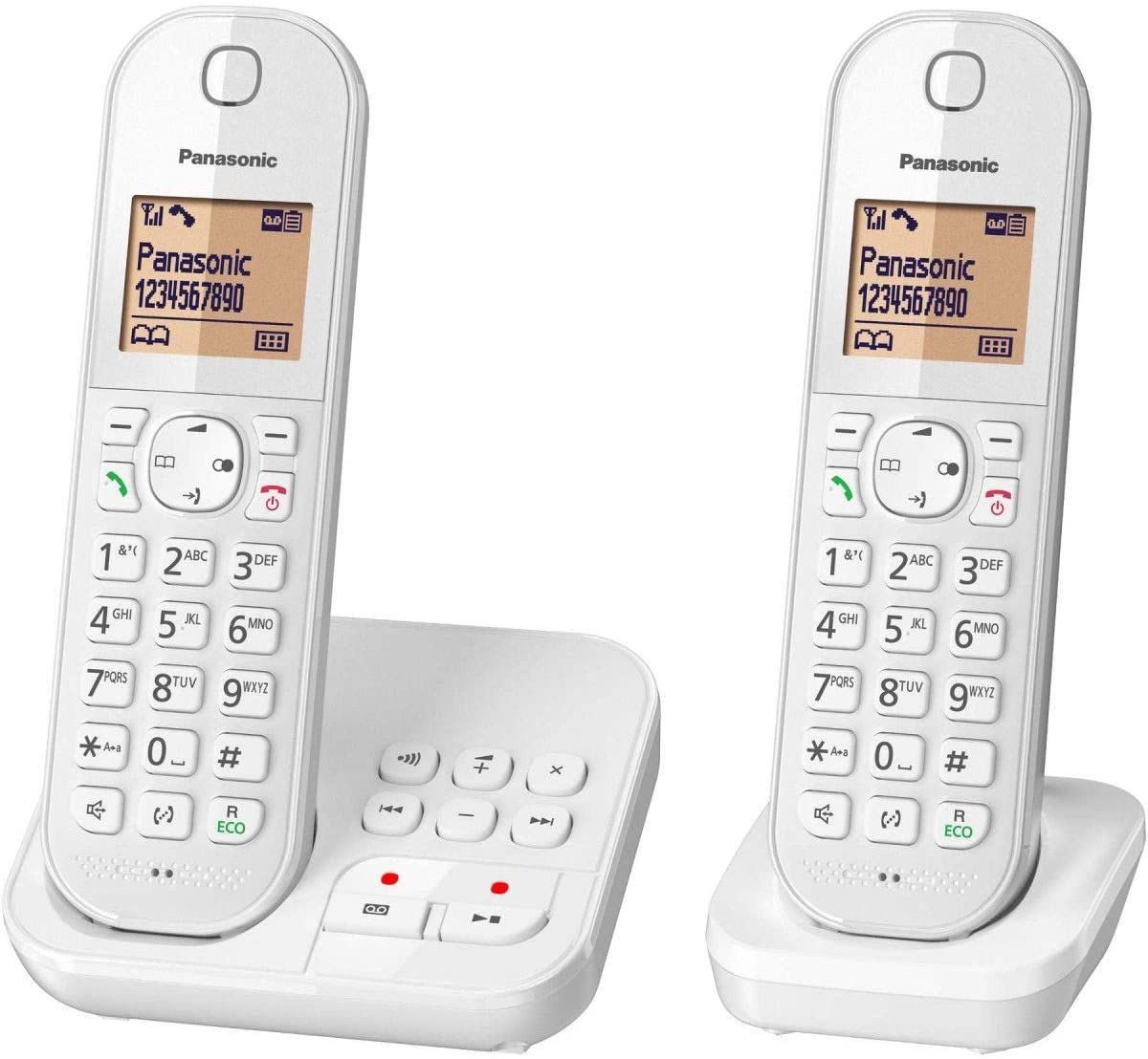 téléphone sans Fil Dect duo avec répondeur Blanc