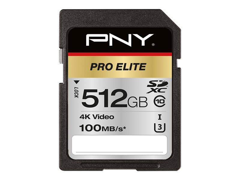 PNY PRO Elite Carte mémoire flash UHS I U3 / Class10 SDXC UHS I