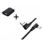 Pack Pour Crosscall Action-X3 Smartphone Type C (Cable 90 Degres Fast Charge + Prise Secteur Couleur) - Noir