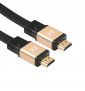 Cable Hdmi Plat 4k Male 2m Gold 3d Full Hd Television Console Pc Tv Ecran 1080p Rallonge (Or)