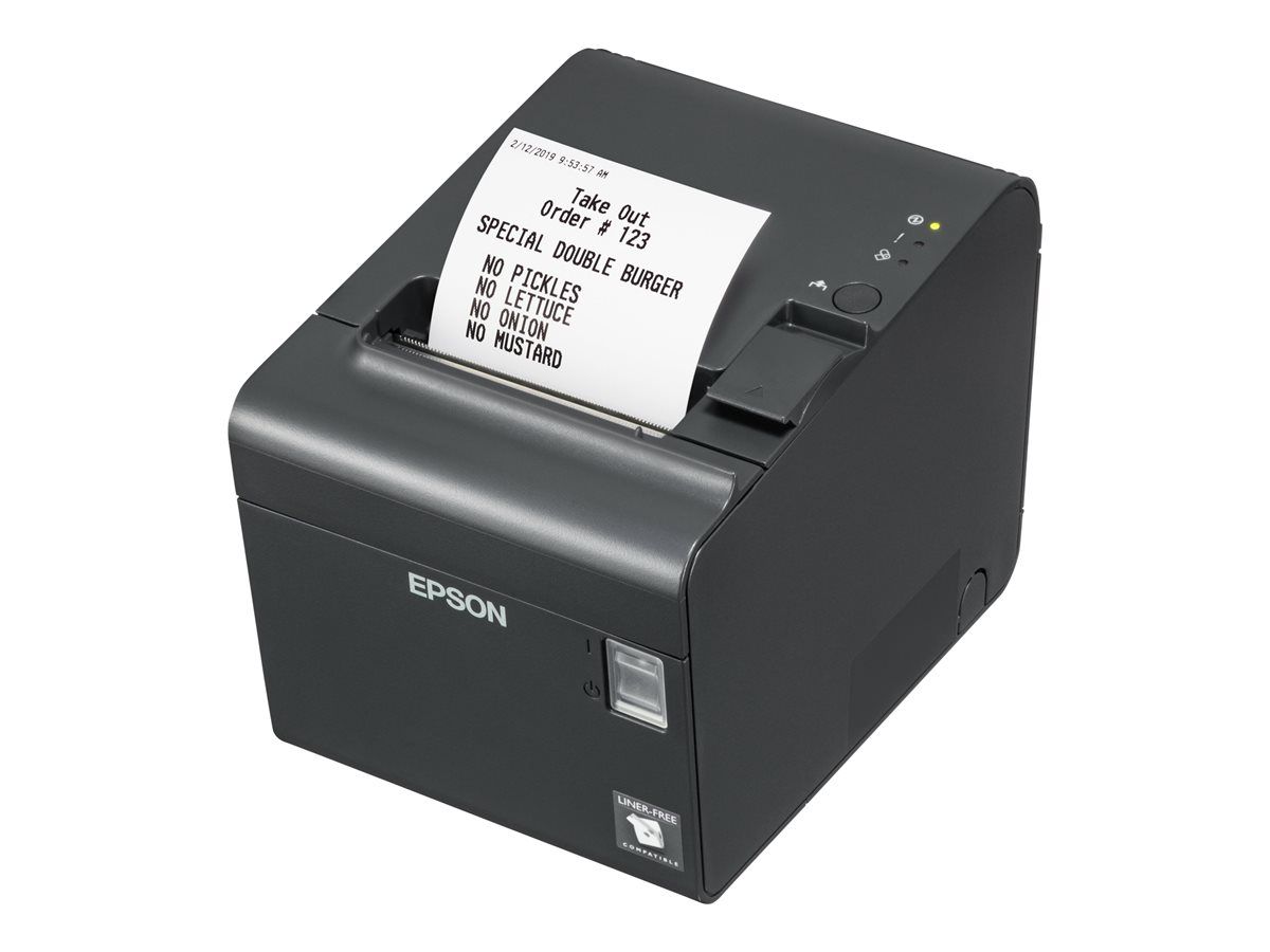 Epson TM L90LF Imprimante de reçus thermique en ligne Rouleau 7 95 cm 203 x 203 ppp jusqu'à 170 mmsec USB 2.0 LAN outil de coupe