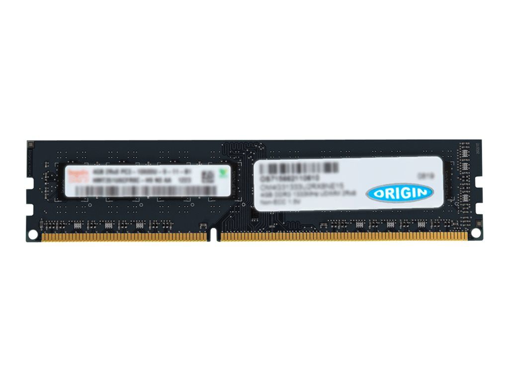 Origin Storage 4GB DDR3 1600MHz UDIMM 1Rx8 Non ECC 1.35V module de mémoire 4 Go 1 x 4 Go Neuf - vue 2