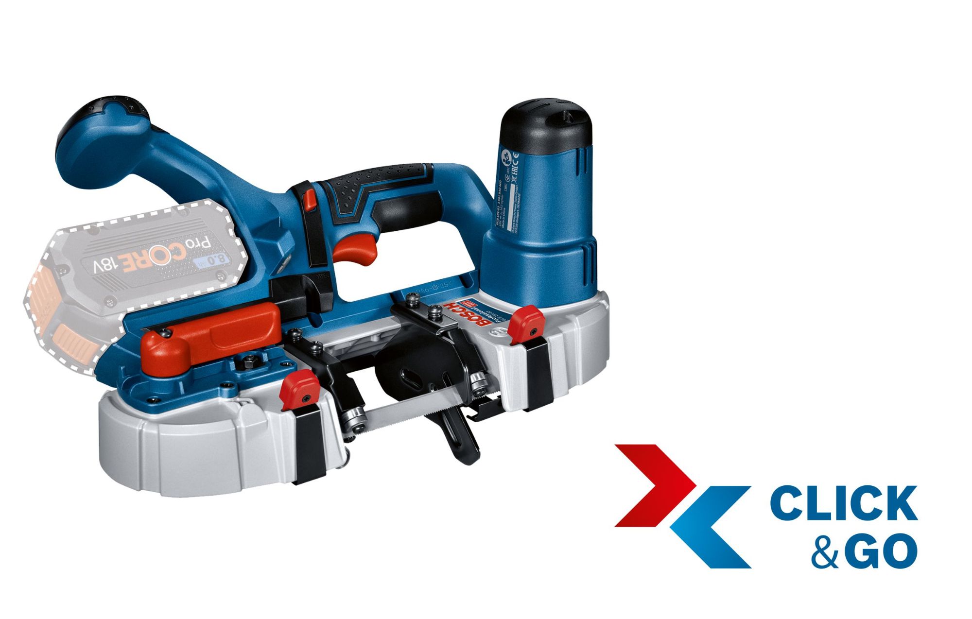 Bosch Professional Scie à ruban sans fil GCB 18V 63 sans batterie et chargeur 06012A0400