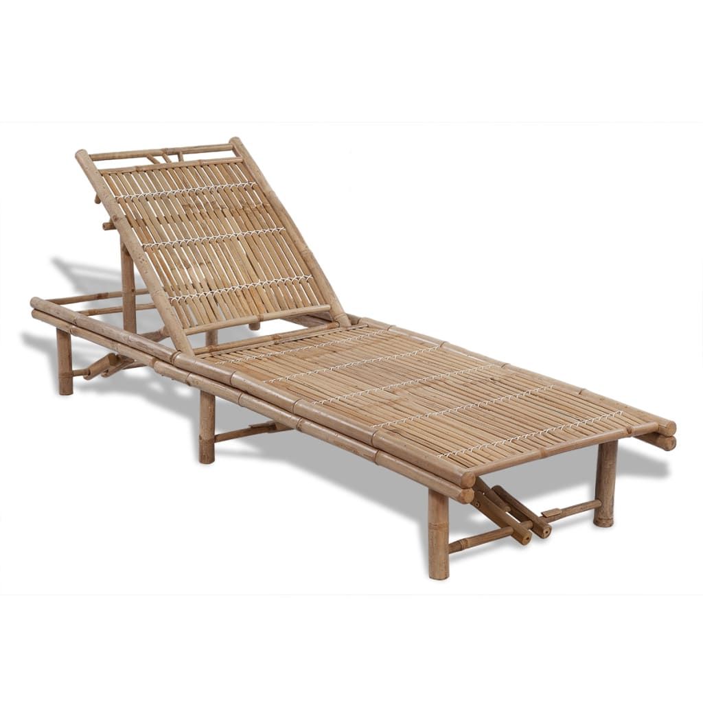 Vidaxl Chaise Longue Bambou