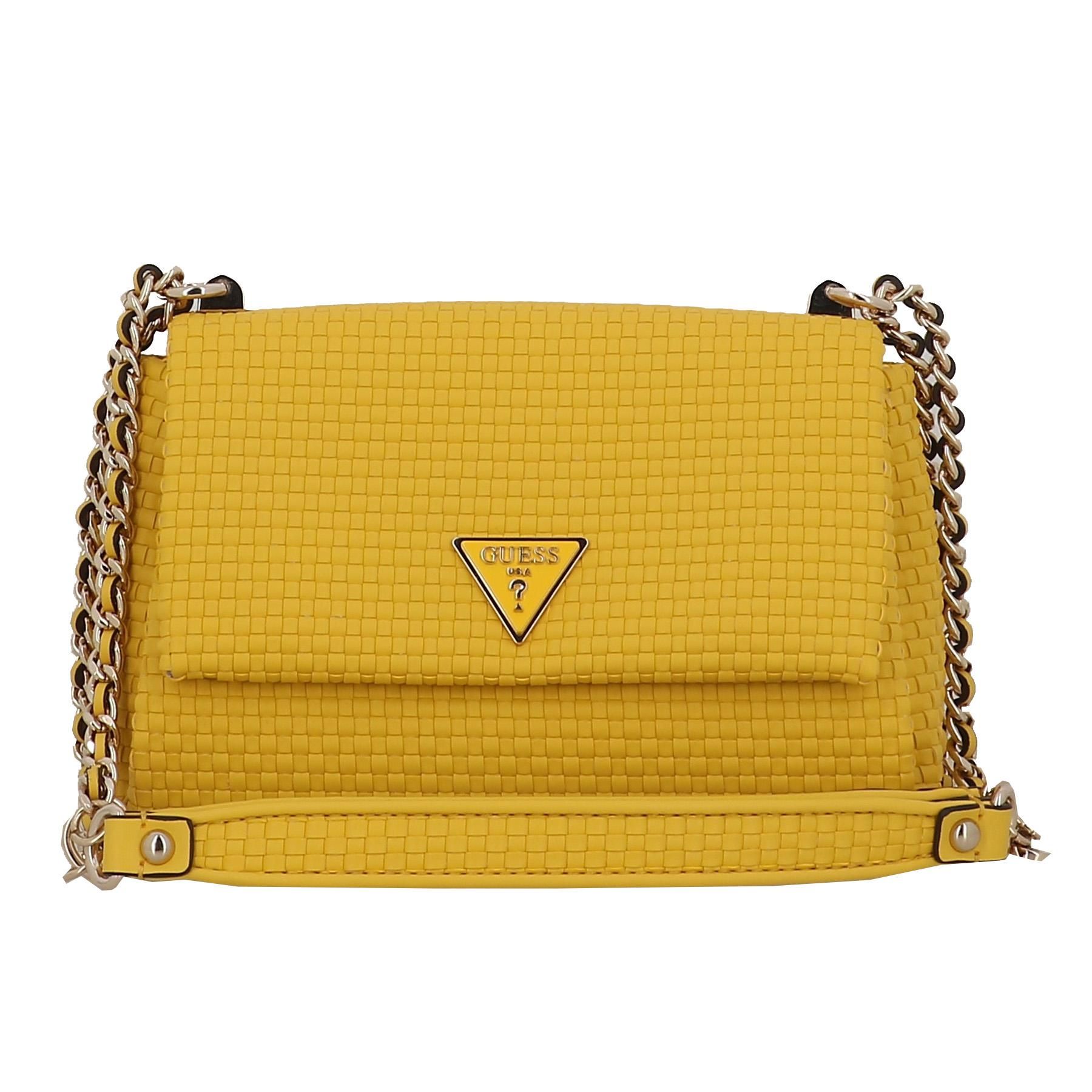 Sac à main Guess ETEL GIRLFRIEND SATC YELLOW HWWW92 19210 Unique