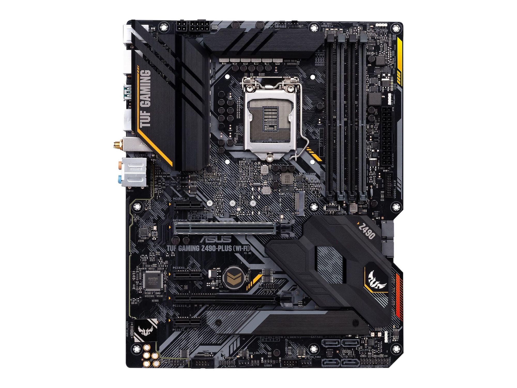 ASUS TUF GAMING Z490-PLUS (WI-FI) - Carte-mère - ATX - Socket LGA1200 - Z490 Chipset - USB-C Gen2, USB 3.2 Gen 1, USB 3.2 Gen 2 - Gigabit LAN, Wi-Fi 6, Bluetooth - carte graphique embarquée...