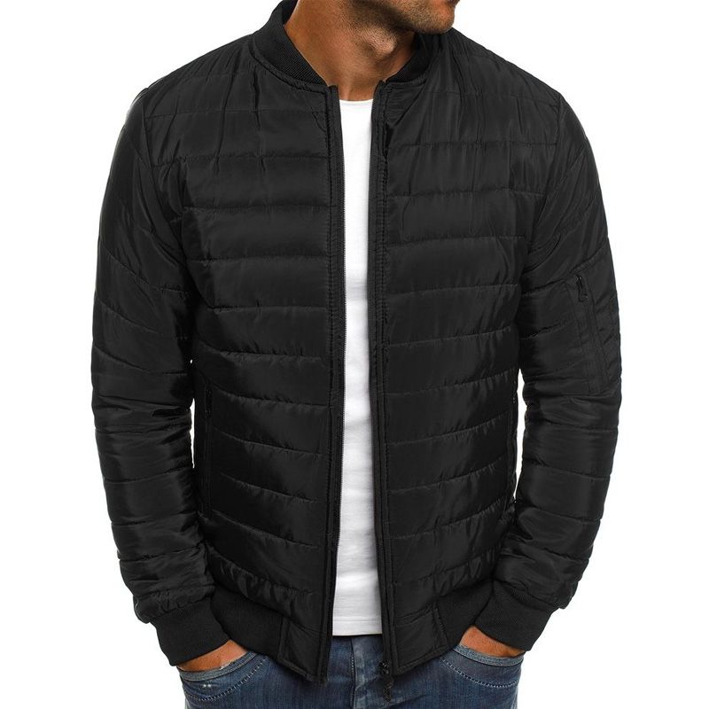 Veste Homme De Marque Slim Col Standup Blouson Homme Épaississant Mode Manteau Homme -Zs306764